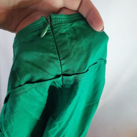 Diana Ferrari Green Ruffled A-Line Midi Skirt - Picture 4 of 8